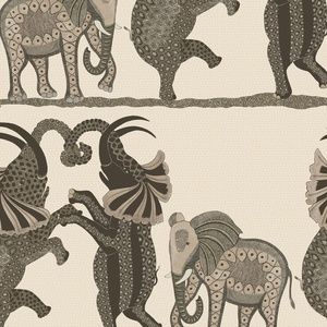 Cole & Son Wallpaper Safari Dance - Luxury  Elephants  Dancing  -